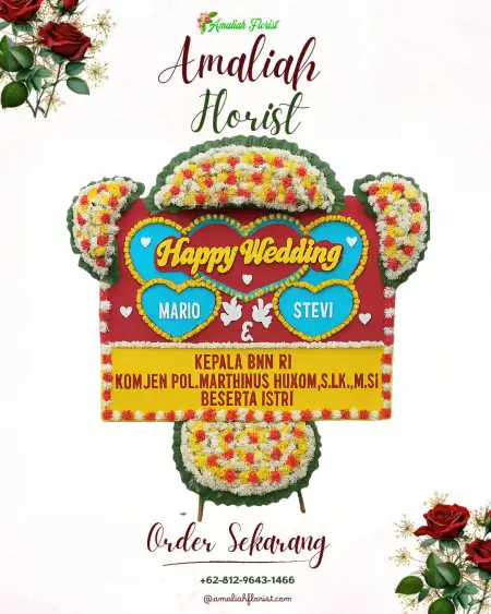 Papan Bunga Pernikahan Binangun